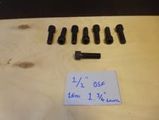 Image of 1/2" BSF 1. 3/4" Long 16Tpi - Self Colour Cap Head Set Screw / Bolt