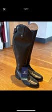 Image of Ariat Heritage Contour II Womens Field Zip Riding Boot | Equestrian Wear - Black