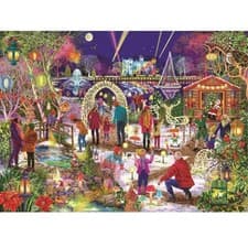 Image of Gibsons Enchanted Christmas 1000 Piece Jigsaw Puzzle Festive Light Trail