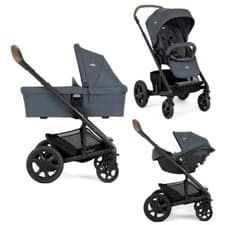 Image of 3 in 1 Travel System Joie Chrome Stroller Pram Pushchair Carry Cot 22kg MAX NEW