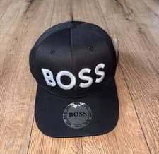 Image of Boss Baseball Cap White Embroidered Logo