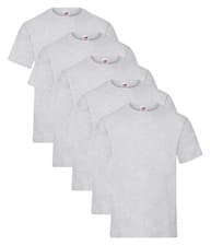 Image of Fruit Of The Loom 61212 Men's Heavy Cotton Plain T-Shirts 5 pack