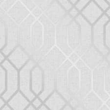 Image of QUARTZ TRELLIS GEOMETRIC METALLIC WALLPAPER - SILVER / GREY FINE DECOR FD42304