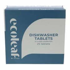 Image of All in One Dishwasher Tablets Ecoleaf Built-In Rinse Aid and Degreaser 25 Pack