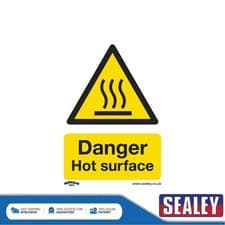Image of Sealey Worksafe� Danger Hot Surface Safety Sign Self-Adhesive Vinyl SS42V1