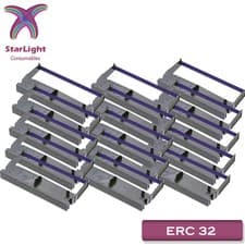 Image of Black Red / Purple Ink Ribbon Fits For Epson ERC 30 34 38 ERC 32 LOT