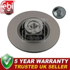 Image of Febi Rear 1x Brake Disc Fits Vauxhall Vivaro 2001-2014 Renault Trafic 2001-