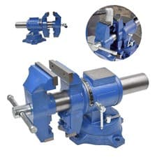 Image of 4" 100mm Jaw Bench Vice Workshop 360° Swivel Base Clamp Workbench Cast Iron UK