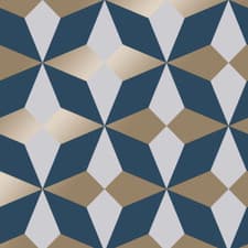 Image of Nova Navy Wallpaper FD42548 by Fine Decor Blue Geometric Lounge Bedroom Hallway