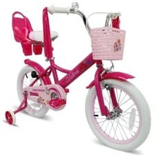 Image of 16" Kids Girl Bike for 4 5 6 7 Years with Handbrake 16 inch Barbie Pink Princess