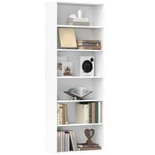 Image of HOMCOM 6 Tier Bookshelf, Freestanding Bookcase w/ Adjustable Shelves Refurbished