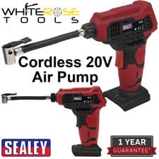 Image of Sealey Cordless Air Pump Tyre Inflator 20V Li-ion Body Only Digital LED Display