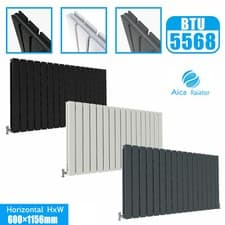 Image of Designer Horizontal Vertical Radiator Flat Panel Oval Column Central Heating