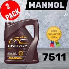 Image of 2 X MANNOL 5L 7511 Energy 5W30 Engine Oil A3/B4 Premium Synthetic Engine Oil