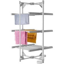 Image of 3-Tier 220W Heated Clothes Airer 24 Rails Drying Rack Foldable Drying Laundry
