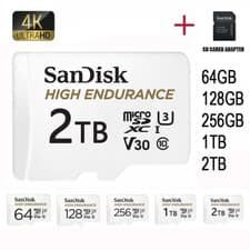 Image of 128GB 256GB 1TB 2TB Micro SD Card High Endurance SDXC Memory Card C10 U3 TF Card