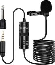 Image of BOYA BY-M1 Clip-On Microphone for DSLR Camera/Smartphone/Camcorder/Audio Recorde