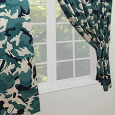 Image of Camo Green Camouflage Curtain Pair 66" x 72"
