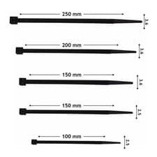 Image of 500/1000 Pack Cable Ties Assorted Zip Ties Black Mixed Sizes 100/150/150/200 MM