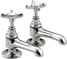 Image of Bristan 1901 Basin Sink Pillar Taps Chrome Deck Mounted N 1/2 C CD