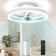 Image of Large LED Ceiling Fan with Lighting LED Light Adjustable Wind + Remote 6 Speed