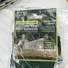Image of Kew Gardens Leather Palm Gardening Gloves green medium 