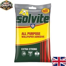 Image of Solvite All Purpose Wallpaper Adhesive with Long-Lasting Results, Wallpaper