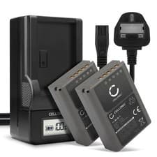 Image of 2x BLN-1 Battery + Charger Set for Olympus OM-D E-M1 OM-D E-M5 Mark II OM-D E-M5