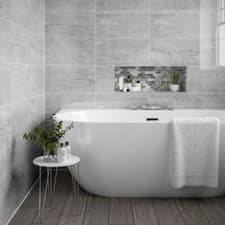 Image of 1.5Sqm of Verona Pallington Light Grey Ceramic 50x25cm Gloss Wall Tiles -12Tiles