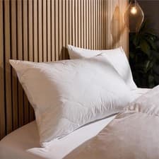 Image of Snuggledown Luxury Cotton Quilted Pillows 2 Pack - Hotel Quality 2