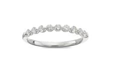 Image of Diamond Eternity Ring. 9ct White Gold 0.33ct Diamond Claw Set Half Eternity Ring