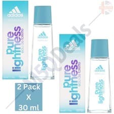 Image of Adidas Women Pure Lightness - Eau De Toilette Musk Scent Spray - 2 Pack X 50ml
