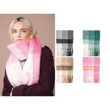 Image of Beechfield Fluffy check scarf