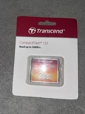 Image of Transcend 2GB CompactFlash 133 Memory Card (CF Card) Up to 30 MB/s