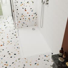 Image of Pearlstone White Rectangular Shower Tray 1000mm x 800mm
