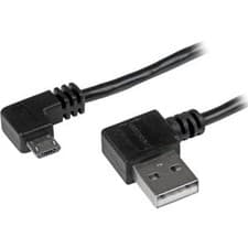 Image of Startech 2M 6 Ft Micro-Usb Cable With Right-Angled Connectors M/M Usb A To Micro