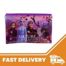 Image of Disney Frozen II 2 Flat Zip PVC Pencil Case School Stationery Children Kids Gift