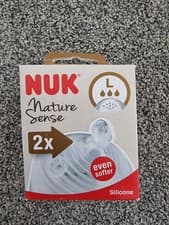 Image of NUK Nature Sense 2 X Silicone Teats Made In Germany Size L