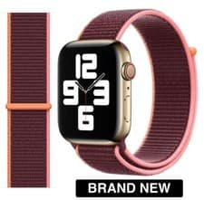 Image of Genuine Apple Watch Sport Loop Band Strap PLUM 42mm 41mm 40mm - New