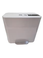 Image of Simplehuman Mini Recycler Modern Kitchen Steel Dual Pedal Bin 15L - White A