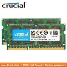 Image of CRUCIAL DDR3L 8GB 16GB 32GB 1600 MHz PC3-12800 Laptop Memory RAM SODIMM 204-Pin