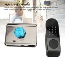 Image of Smart Door lock 5 in 1 Fingerprint Key Password Key Card TUYA App Black-UK