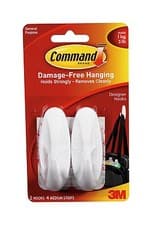 Image of 3M COMMAND medium Designer hooks For Damage Free Picture / Poster Hanging 17081