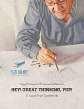 Image of Hey! Great Thinking, Pop! Easy Crossword Puzzles for Se -  NEW Puzzle Therapis 2