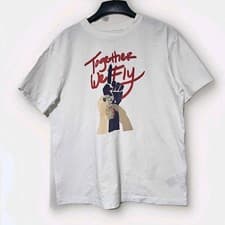 Image of Nike T Shirt Swoosh Fly Women's Size Medium loose fit We Fly Together White NEW