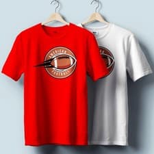 Image of NFL American Football T-Shirt – Pigskin Graphic | Unisex Heavy Cotton