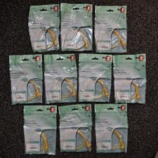 Image of 10 number - ½m RJ45 to RJ45 UTP CAT 5e SNAGLESS STRANDED NETWORK CABLES 🟢SEALED
