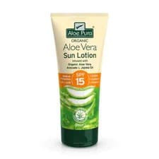 Image of Aloe Pura Organic Aloe Vera Sun Lotion SPF15 200ml Maximum Protection UVA + UVB