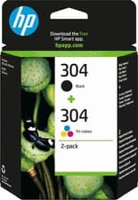 Image of HP 304 Combo Black and Colour Ink Cartridge Original for Deskjet 3720 3730