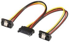 Image of Goobay Internal PC cable 0.2m SATA jack to 2x SATA plug 90° 0.2m (95115)